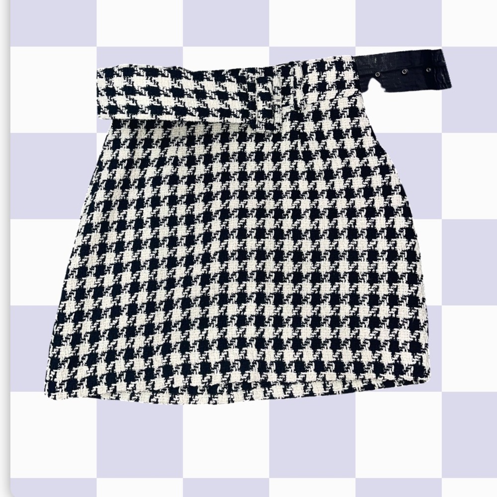 Zara checkered skirt